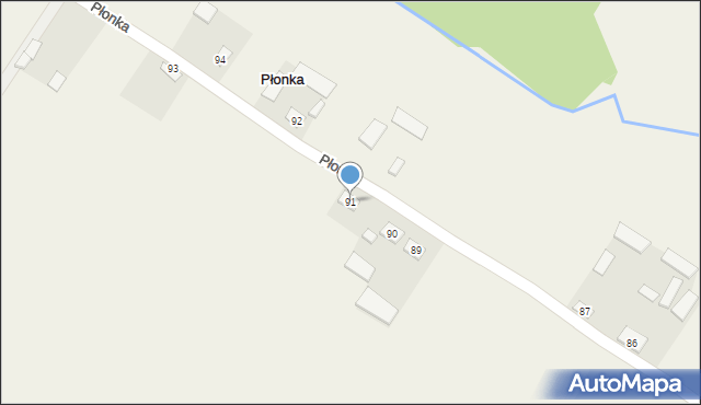 Płonka, Płonka, 91, mapa Płonka