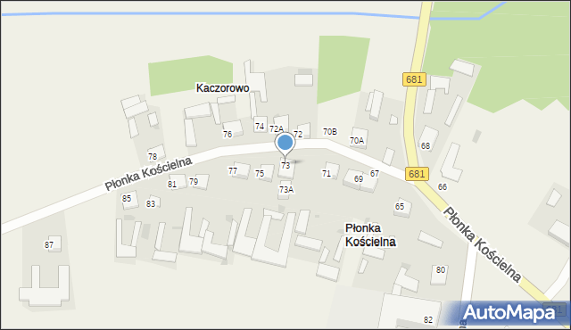 Płonka Kościelna, Płonka Kościelna, 73, mapa Płonka Kościelna
