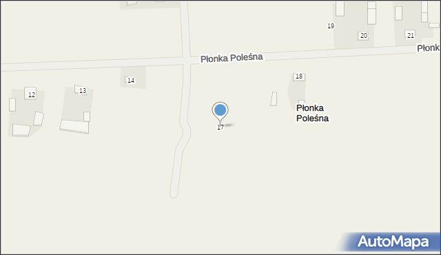 Płonka Poleśna, Płonka Poleśna, 17, mapa Płonka Poleśna