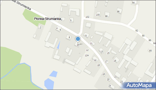 Płonka-Strumianka, Płonka-Strumianka, 10, mapa Płonka-Strumianka