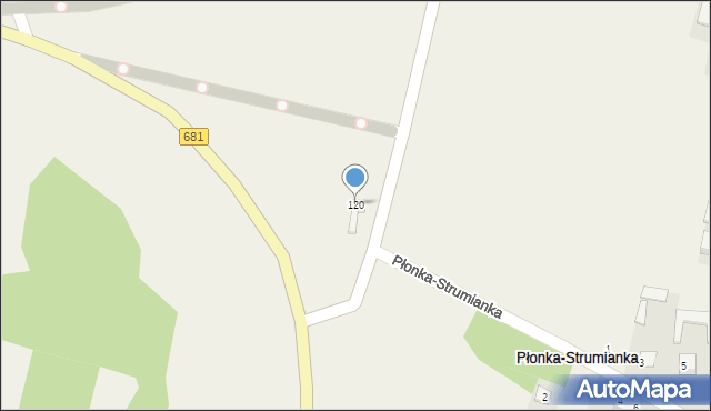 Płonka-Strumianka, Płonka-Strumianka, 120, mapa Płonka-Strumianka