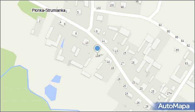 Płonka-Strumianka, Płonka-Strumianka, 12A, mapa Płonka-Strumianka