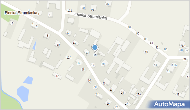 Płonka-Strumianka, Płonka-Strumianka, 15, mapa Płonka-Strumianka