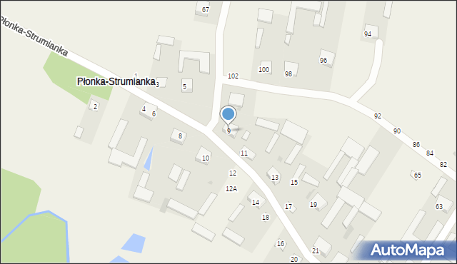 Płonka-Strumianka, Płonka-Strumianka, 9, mapa Płonka-Strumianka