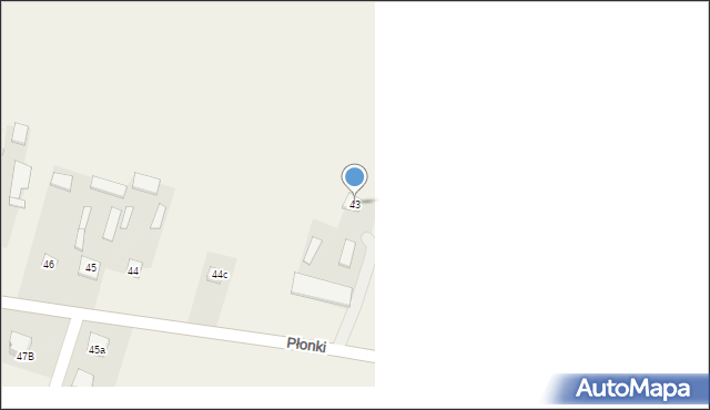 Płonki, Płonki, 43, mapa Płonki