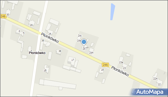 Płonkówko, Płonkówko, 24, mapa Płonkówko