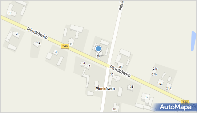 Płonkówko, Płonkówko, 29, mapa Płonkówko