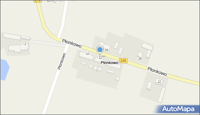 Płonkowo, Płonkowo, 11, mapa Płonkowo