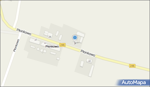 Płonkowo, Płonkowo, 28, mapa Płonkowo