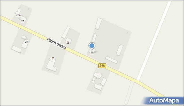 Płonkowo, Płonkowo, 38, mapa Płonkowo