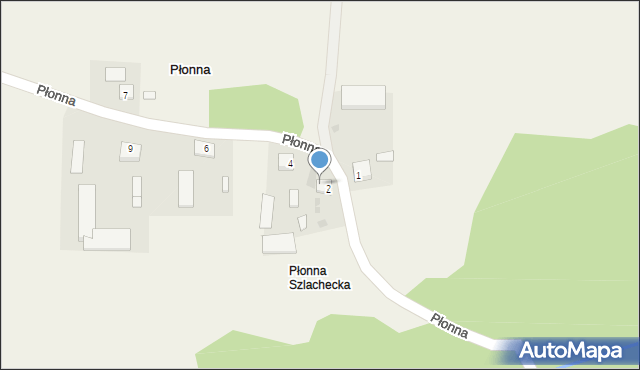 Płonna, Płonna, 3, mapa Płonna