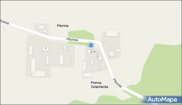 Płonna, Płonna, 4, mapa Płonna