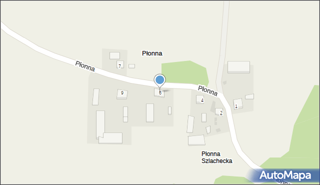 Płonna, Płonna, 6, mapa Płonna