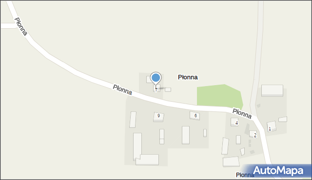 Płonna, Płonna, 7, mapa Płonna