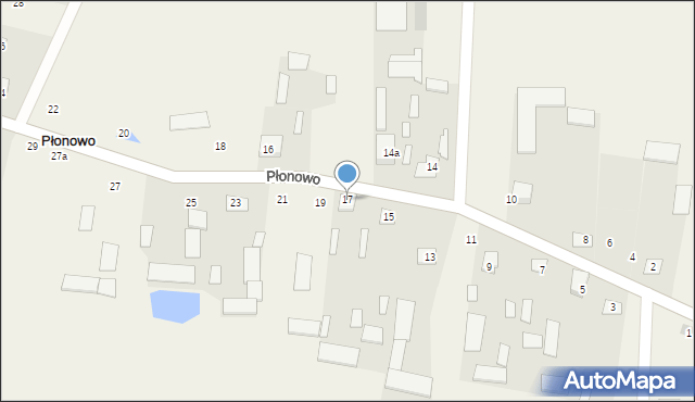 Płonowo, Płonowo, 17, mapa Płonowo