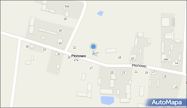 Płonowo, Płonowo, 20, mapa Płonowo