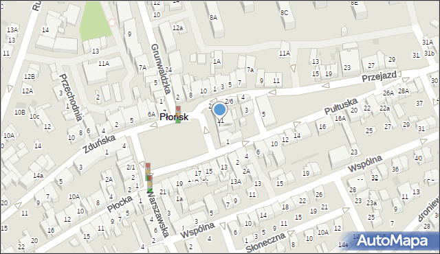 Płońsk, Plac 15 Sierpnia, 12, mapa Płońsk