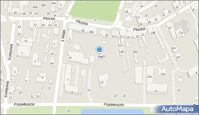 Płońsk, Płocka, 37B, mapa Płońsk