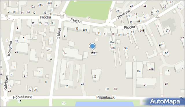 Płońsk, Płocka, 37B, mapa Płońsk