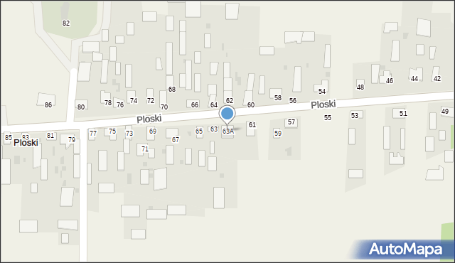Ploski, Ploski, 63A, mapa Ploski