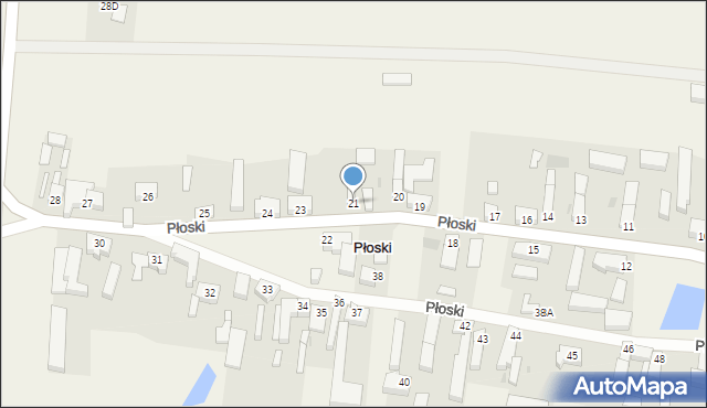 Płoski, Płoski, 21, mapa Płoski