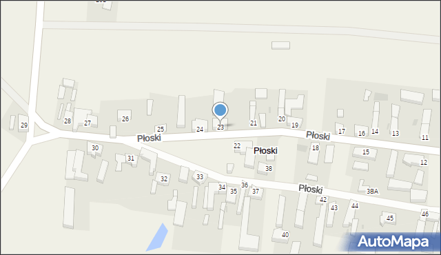 Płoski, Płoski, 23, mapa Płoski