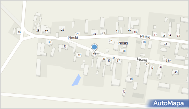 Płoski, Płoski, 33, mapa Płoski