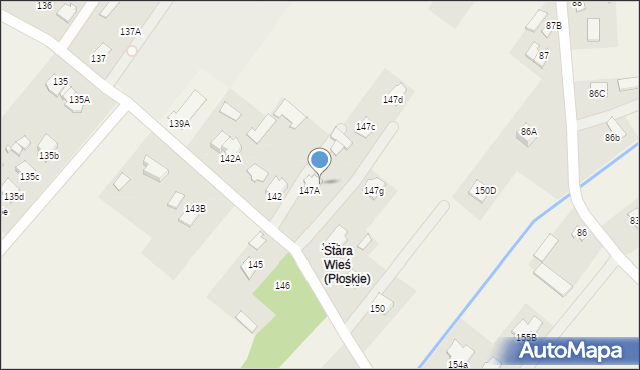 Płoskie, Płoskie, 147b, mapa Płoskie