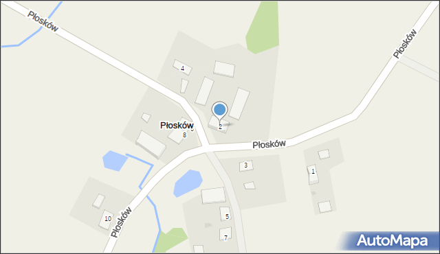 Płosków, Płosków, 2, mapa Płosków