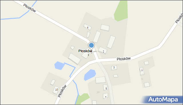 Płosków, Płosków, 6, mapa Płosków