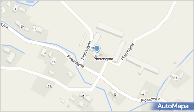 Płoszczyna, Płoszczyna, 60, mapa Płoszczyna