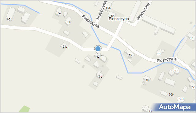 Płoszczyna, Płoszczyna, 62, mapa Płoszczyna