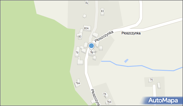 Płoszczyna, Płoszczyna, 78, mapa Płoszczyna