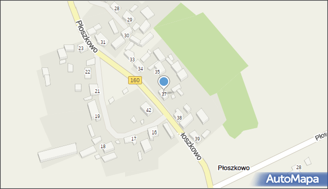 Płoszkowo, Płoszkowo, 37, mapa Płoszkowo
