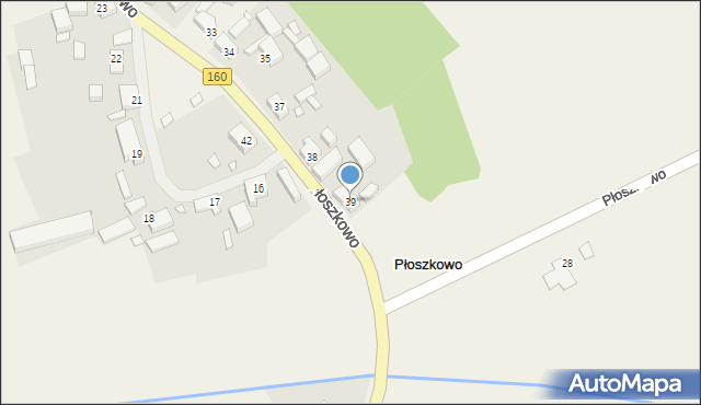 Płoszkowo, Płoszkowo, 39, mapa Płoszkowo