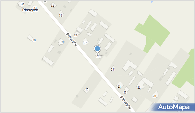 Płoszyce, Płoszyce, 26, mapa Płoszyce