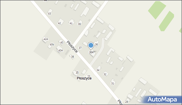 Płoszyce, Płoszyce, 36A, mapa Płoszyce