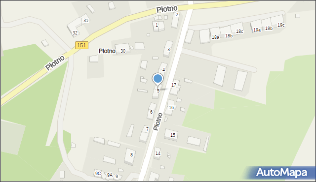 Płotno, Płotno, 5, mapa Płotno