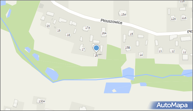 Płouszowice, Płouszowice, 16, mapa Płouszowice
