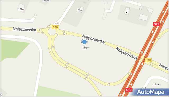 Płouszowice-Kolonia, Płouszowice-Kolonia, 115, mapa Płouszowice-Kolonia