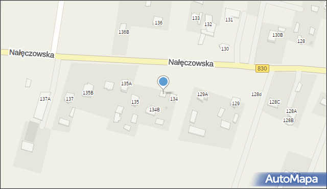 Płouszowice-Kolonia, Płouszowice-Kolonia, 134A, mapa Płouszowice-Kolonia