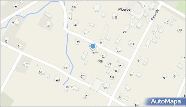 Płowce, Płowce, 26, mapa Płowce