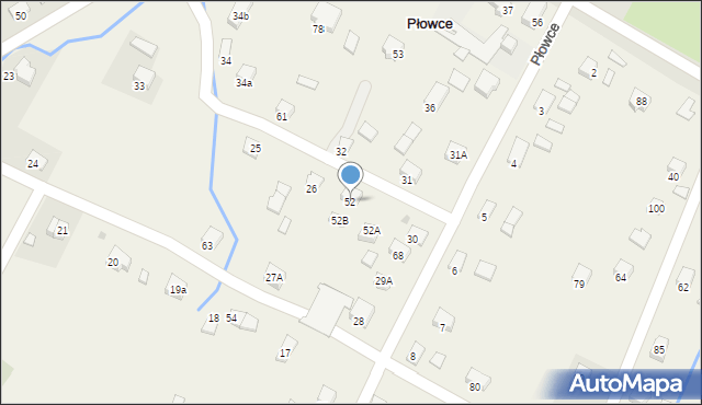 Płowce, Płowce, 52, mapa Płowce