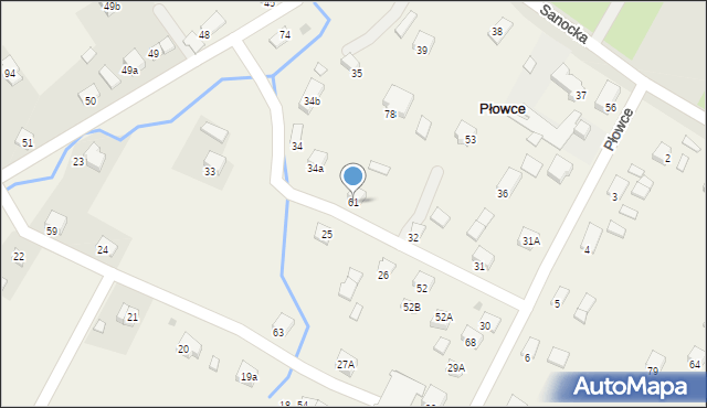 Płowce, Płowce, 61, mapa Płowce