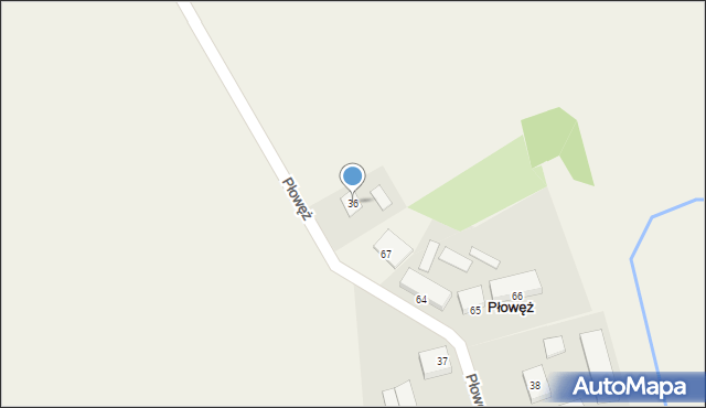 Płowęż, Płowęż, 36, mapa Płowęż