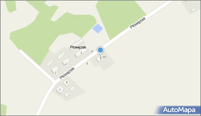 Płowężek, Płowężek, 4, mapa Płowężek