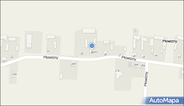 Płowizny, Płowizny, 19, mapa Płowizny