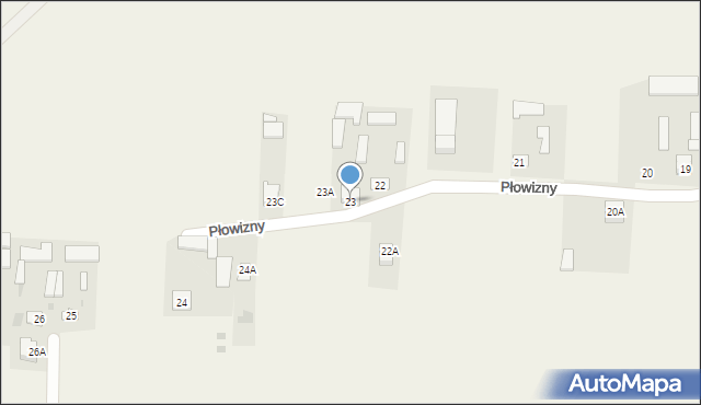 Płowizny, Płowizny, 23, mapa Płowizny