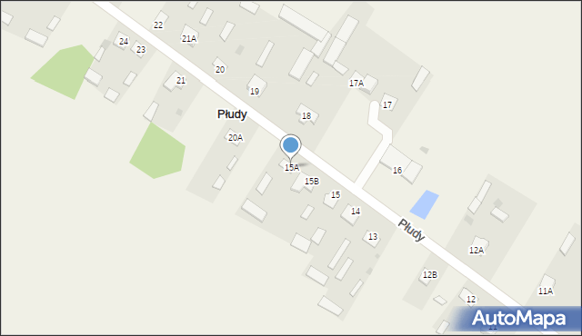 Płudy, Płudy, 15A, mapa Płudy