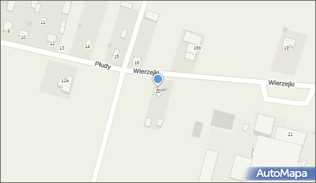 Płudy, Płudy, 20, mapa Płudy